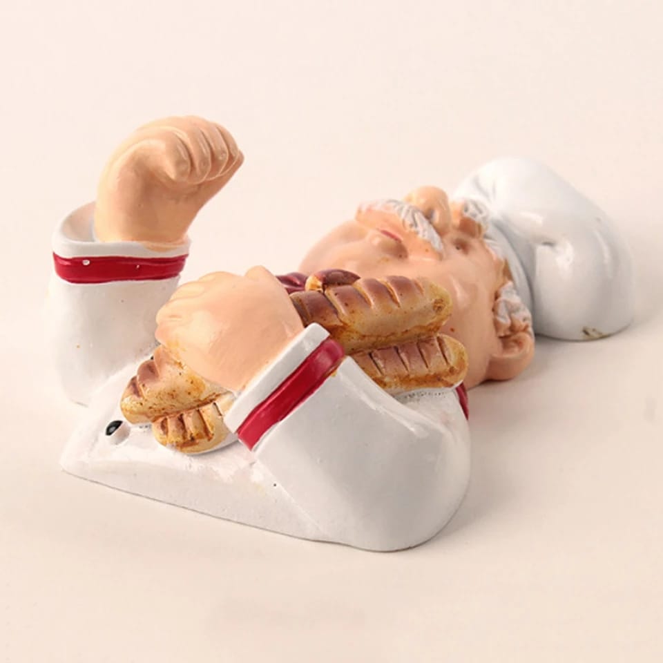 2Pc Cute Cook Chef ( Bread & Milk ) Design Power Plug Socket Holder