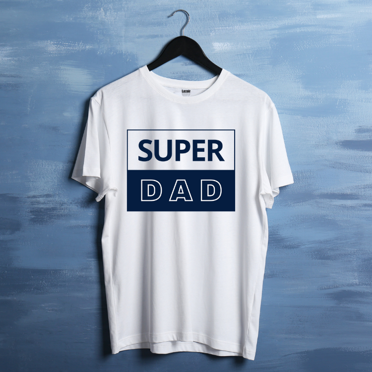 Super dad 3 Printed Cotton Black Unisex T-Shirt