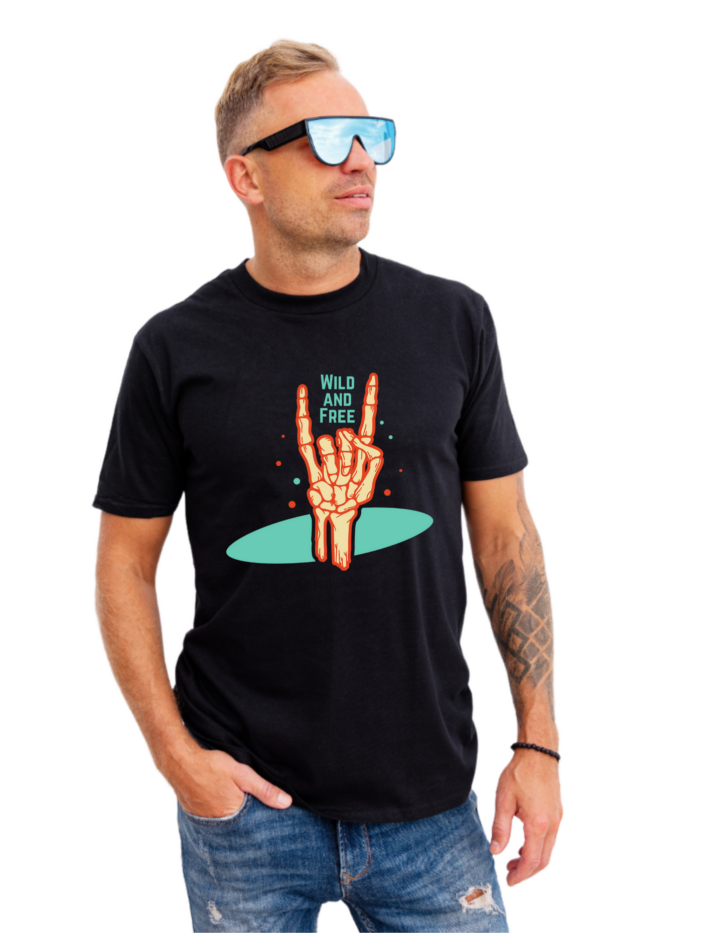 Wild & Free Half Sleeve T-shirt for Men