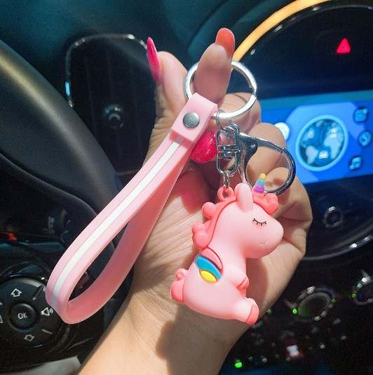 Premium3D Silicone Unicorn Rubber Soft PVC Keychain