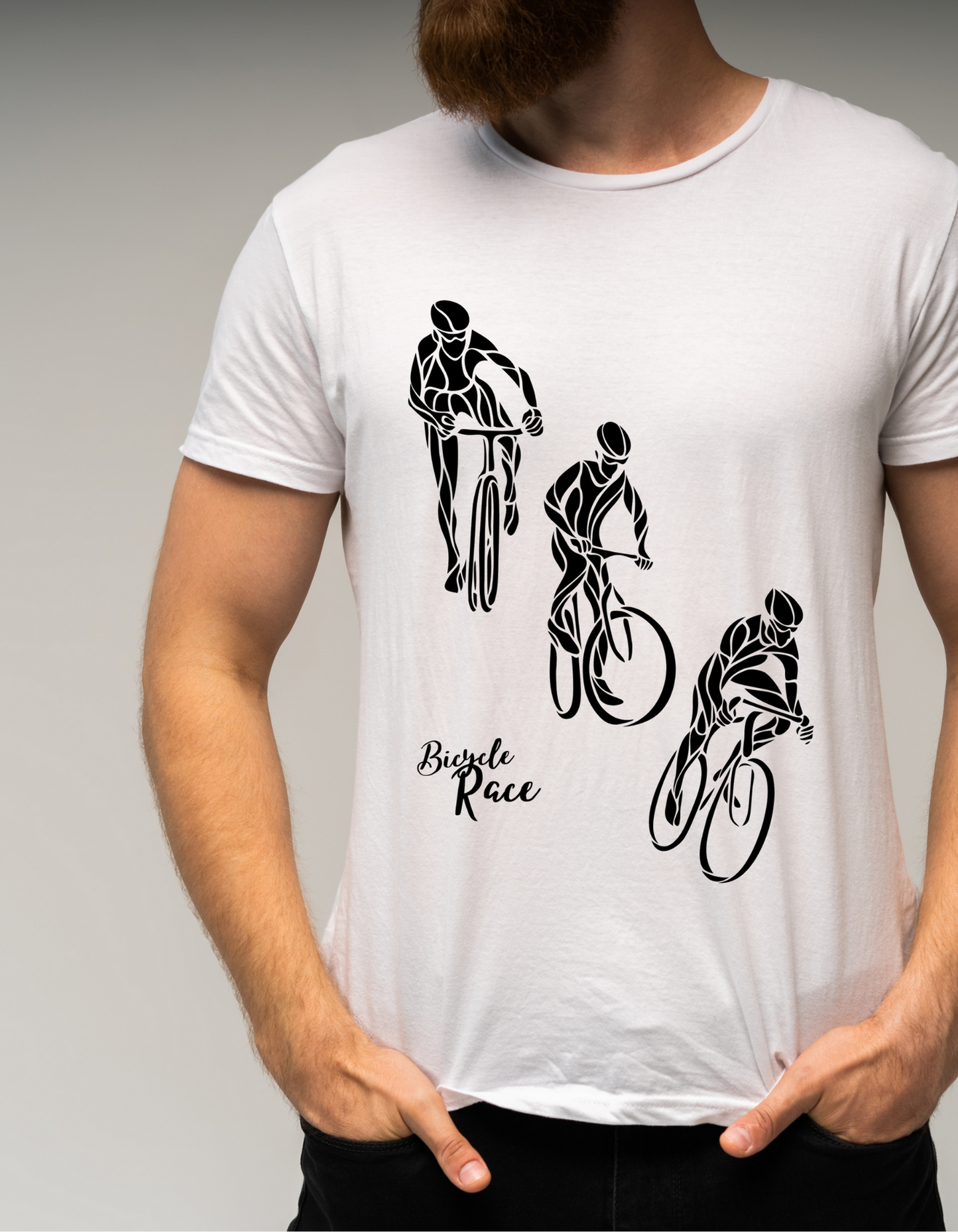 Bicycle Race Half Sleeve T-shirt for Men