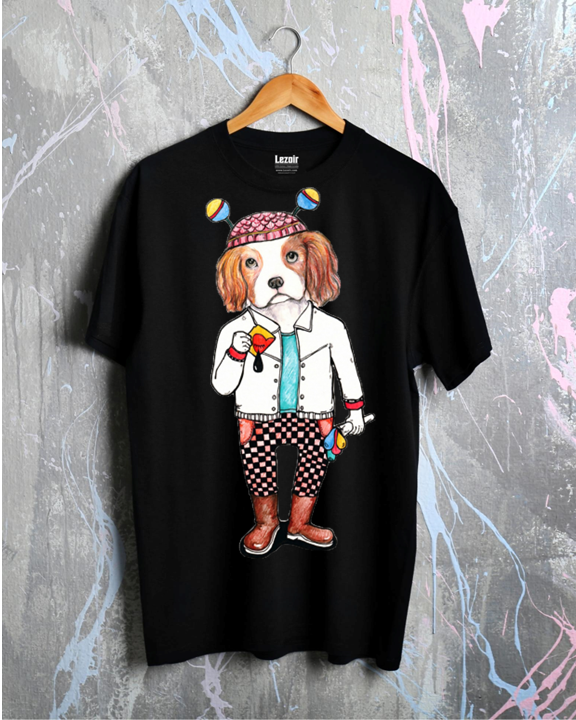 Funky Dog Unisex Half Sleeve T-shirt