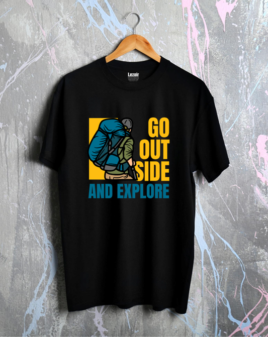 Go outside and explore Unisex Half Sleeve T-shirt