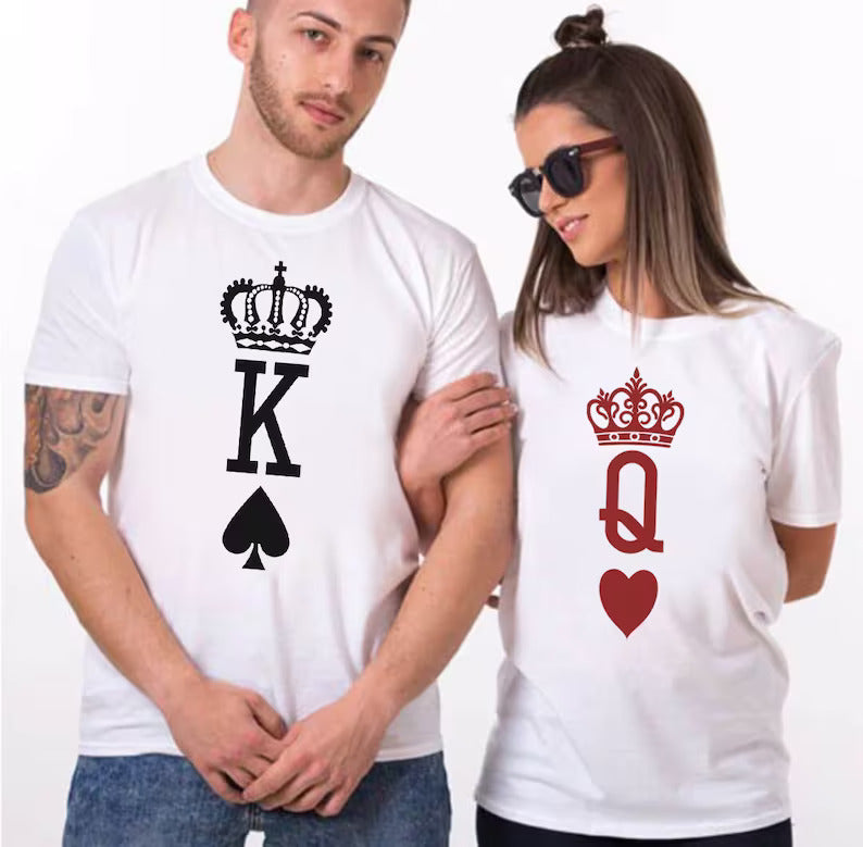 King Queen Couple Regular Fit Half-Sleeve T-Shirt