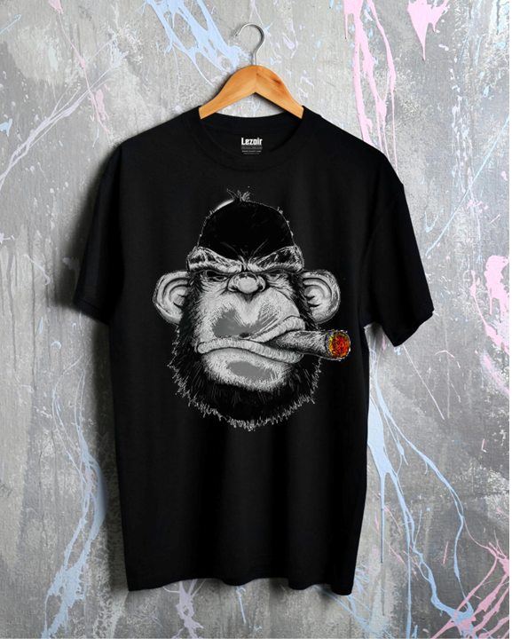 Angry Monkey Unisex Half Sleeve T-shirt