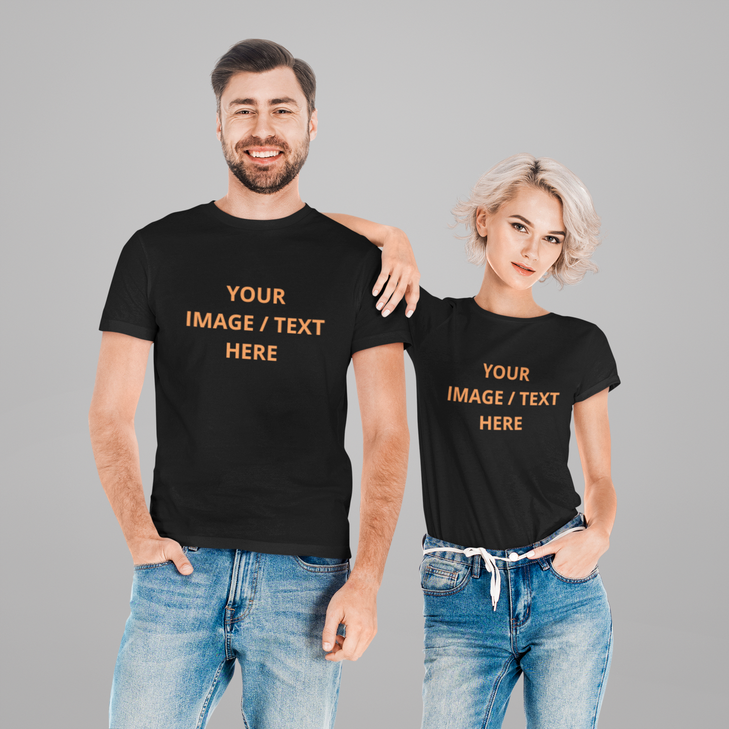 Couple Customize Regular Fit Half-Sleeve T-Shirt