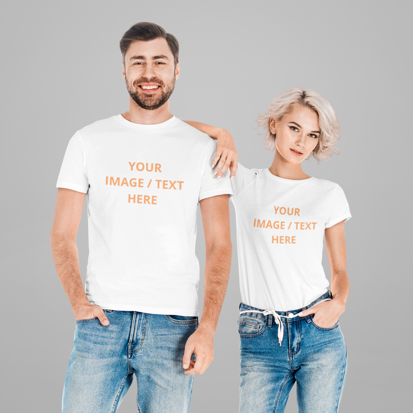 Couple Customize Regular Fit Half-Sleeve T-Shirt