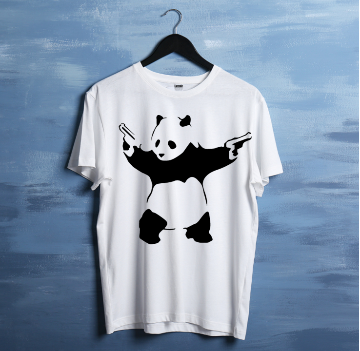 Gangster panda Unisex Half Sleeve T-shirt