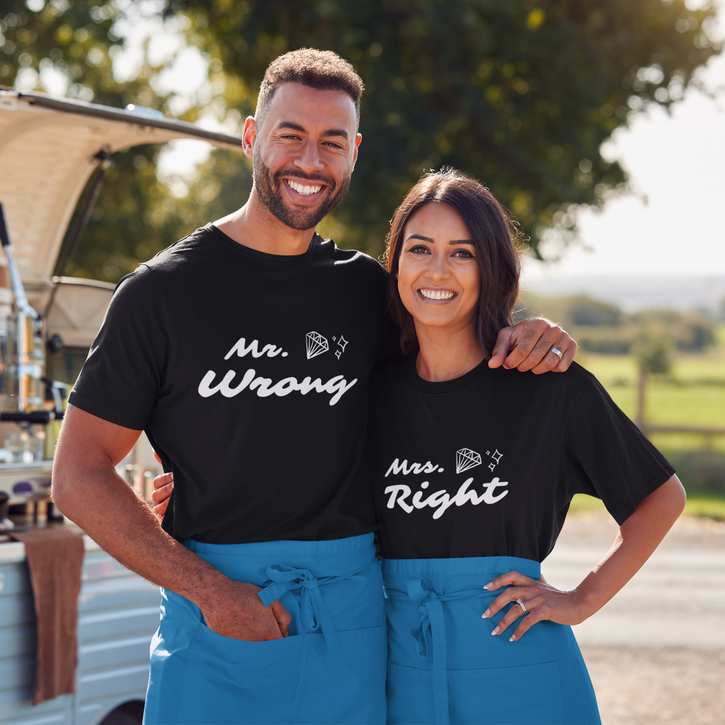 Mr & Mrs  Couple Regular Fit Half-Sleeve T-Shirt